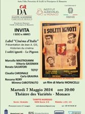 Principato di Monaco, “I soliti ignoti” di Monicelli alla rassegna “Tout L’Art du Cinéma” (label Cinéma d’Italie)