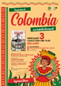Associazione Bellunesi nel Mondo :  “Scopriamo la Colombia con Isabella Bernardi”, il 3 luglio incontro organizzato dalla Biblioteca delle migrazioni “Dino Buzzati”