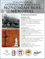 Il 7 e l’8 agosto a Monongah la commemorazione per la Giornata italiana del sacrificio del lavoro in tutto il mondo