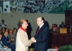 Inaugurazione mostra “Il Murale di Fulvio Muzi nell’aula del Consiglio Comunale dell’Aquila” per i quarant’anni dell’opera. L’Aquila, 23 luglio 2024 ore 17