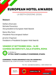 Turismo, a Copenaghen gli European Hotel Awards. Simone Billi (Lega):  conferenza stampa il 27 settembre alla Camera dei deputati