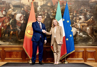 Incontro del Presidente del Consiglio Meloni con il Presidente del Kyrgyzstan Japarov