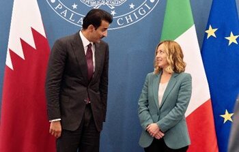 Il Presidente del Consiglio Meloni incontra l’Emiro del Qatar Hamad al-Thani