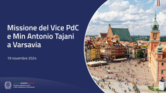 1.000 giorni di guerra in Ucraina, il Ministro Tajani alla riunione di Varsavia con gli omologhi di Polonia, Francia, Germania, Regno Unito, Spagna ed Unione Europea