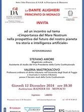 “L’importanza del Mare Nostrum nella prospettiva del futuro del nostro pianeta tra storia e intelligenza artificiale: incontro organizzato dalla Dante Alighieri del Principato di Monaco (12 Dicembre)