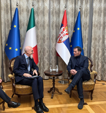 Italia – Serbia: L’Ambasciatore d’Italia a Belgrado Luca Gori ha incontrato il Vice Primo Ministro e Ministro delle Finanze Sinisa Mali