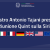Siria, Riunione a Roma dei Ministri degli Esteri del Quintetto (USA, Francia, Germania, Regno Unito e Italia)