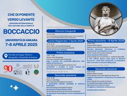 Ambasciata d’Italia in Turchia: il 7 e l’8 aprile all’Università di Ankara il convegno internazionale per i 650 anni della morte di Boccaccio “Che di ponente verso levante”
