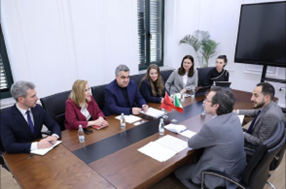 Incontro dell’Ambasciatore d’Italia in Albania Marco Alberti con il Ministro dell’Economia, della Cultura e dell’Innovazione, Blendi Gonxhja