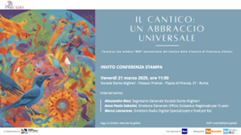 Società Dante Alighieri, il 21 marzo presso la sede romana conferenza stampa di presentazione del concorso “Il Cantico: un abbraccio universale”