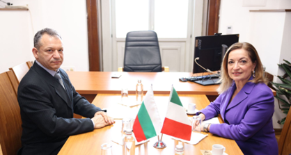 Sofia, incontro dell’Ambasciatrice d’Italia Zarra con il Presidente della Commissione Parlamentare per gli Affari Europei e la Supervisione dei Fondi Europei Gardev