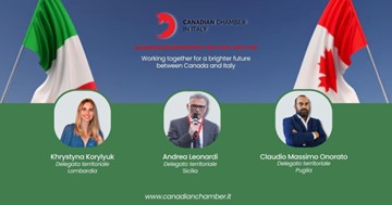 Canadian Chamber in Italy rafforza la presenza regionale in Italia. Nominati nuovi Delegati Territoriali