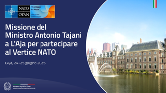 Il Ministro degli Esteri Tajani a L’Aja per il Vertice NATO