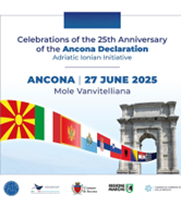 XXV anniversario della Dichiarazione di Ancona, Sottosegretario Tripodi: “Orgogliosi di sostenere Adriatic Ionian Initiative”