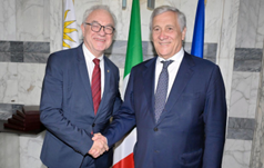 Il Ministro Tajani incontra alla Farnesina l’omologo dell’Uruguay Lubetkin