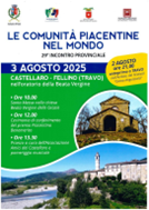 Emiliano-romagnoli nel mondo, “Le comunità piacentine nel mondo”: a Castellaro di  Travo il 29° Incontro provinciale (3 agosto)