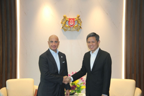 L’Ambasciatore d’Italia Dante Brandi è stato ricevuto dal Ministro della Difesa di Singapore Chan Chun Sing