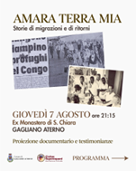 Abruzzo, a Gagliano Aterno “Amara terra mia.  Storie di migrazioni e di ritorni” (7 agosto)