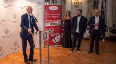 Belgrado, presso la Residenza dell’Ambasciatore d’Italia, Luca Gori, la conferenza stampa di apertura della decima edizione del Festival del Cinema Italo-Serbo