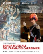 CIDIM; domani la Banda Musicale dell’Arma dei Carabinieri alla Basilica di San Vitale al Quirinale