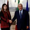 Tajani visita bambini gazawi con la Ministra degli Esteri palestinese Varsen Aghabekian