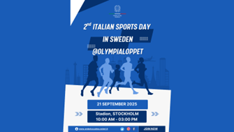 Giornata Italiana dello Sport nel Mondo, l’Ambasciata d’Italia a Stoccolma partecipa alla gara amatoriale di corsa  “Olympialoppet”
