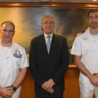 L’Ambasciatore d’Italia in Grecia Cuculi in visita alla Nave Bergamini ancorata al Porto di Elefsina