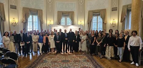 Il Segretario Generale della Farnesina Riccardo Guariglia in vista a Belgrado