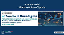 “Il Sud Globale e la politica estera ai tempi delle guerre”, l’intervento del Ministro degli Esteri Tajani al Forum dell’Economia a Napoli