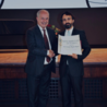 L’Ambasciatore d’Italia a Sofia Apicella alla consegna del diploma di membro onorario dell’Accademia delle Scienze bulgara аl Prof. Alessandro Maria Bruni