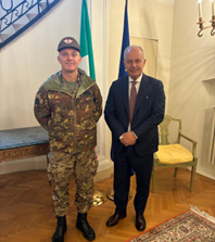 Sofia, incontro dell’Ambasciatore Apicella con il Generale Piasente, Capo Reparto Pianificazione ed Esercitazioni del Comando Operativo di Vertice Interforze (“COVI”)