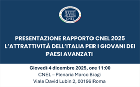 Rapporto Cnel “L’attrattività dell’Italia per i giovani dei Paesi avanzati”: tra il 2011 e il 2024 emigrati dall’Italia 630mila giovani