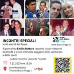 Il giornalista Emilio Buttaro racconta a Praga i suoi “Incontri speciali in 40 anni di Bel Paese” (7 novembre)