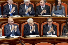 Il Presidente della Repubblica Mattarella al Concerto di Natale nell’Aula del Senato