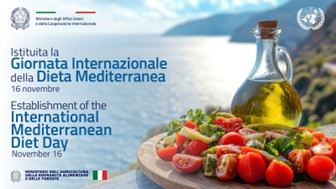 Nazioni Unite, istituita la Giornata della Dieta Mediterranea su proposta italiana
