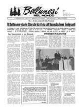 Bellunesi nel Mondo: 9 gennaio 1966. Buon compleanno alla nostra associazione