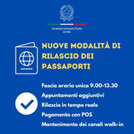 Regno Unito, Servizio Passaporti del Consolato Generale d’Italia a Londra: più appuntamenti, rilascio a vista e pagamenti semplificati
