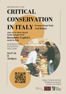 Il 26 gennaio all’Istituto Italiano di Cultura di Londra la conferenza della Prof.ssa Caglioti “Conservazione in Italia – Lezioni dall’Italia e dalla Gran Bretagna”