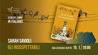 Repubblica Ceca, “Gli insospettabili” di Sarah Savioli al Club del libro in italiano dell’Istituto di Cultura di Praga (15 gennaio)