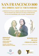 Ambasciata d’Italia in Portogallo, concerto il 18 marzo a Lisbona: “San Francesco 800 – Tra spiritualità e virtuosismo”