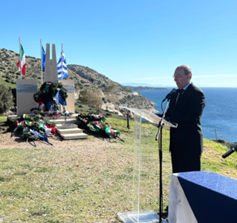 Naufragio del piroscafo Oria (12 febbraio 1944): l’Ambasciatore in Grecia Cuculi alla cerimonia in ricordo delle vittime italiane