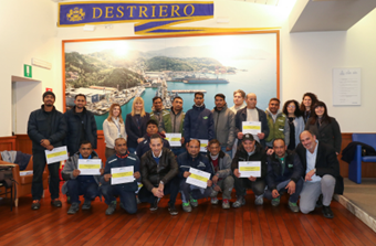 Fondazione Fincantieri e Società Dante Alighieri: al cantiere integrato di Riva Trigoso e Muggiano consegnati gli attestati dei corsi di lingua italiana per lavoratori stranieri