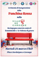 A Carouge una panchina rossa contro le violenze sulle donne