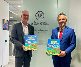 Consolato Generale d’Italia ad Adelaide: donazione di 100 libri “Pimpa: un viaggio nella scienza”