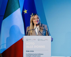 L’intervento del Premier Giorgia Meloni all’incontro: “Voto alle donne. La democrazia italiana compie ottant’anni”