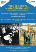 “Vecchie e nuove migrazioni italiane”: convegno in ricordo di Enrico Pugliese al CSER-Centro Studi Emigrazione di Roma (21 maggio)