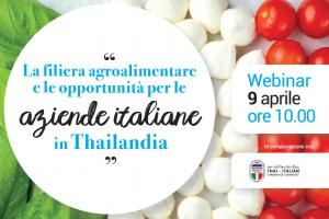Assocamerestero: webinar su filiera agroalimentare e opportunità per le aziende italiane in Thailandia