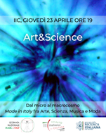 Belgio, Istituto Italiano di Cultura di Bruxelles:  “Art&Science – Dal micro al macrocosmo. Made in Italy fra Arte, Scienza, Musica e Moda” (23 aprile)