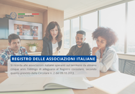 Brasile, Consolato Generale d’Italia a San Paolo: Registro delle Associazioni Italiane presso il Consolato, ai sensi della Circolare n. 2 del 09.10.2013