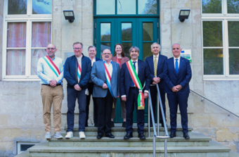 Comune di Gubbio, missione in Lussemburgo del sindaco Fiorucci e del vice Gagliardi : comunità eugubina e relazioni internazionali al centro degli incontri